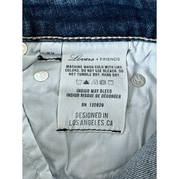 Lovers + Friends Mason High Rise Skinny Jeans Larchmont Distressed Women's Sz 27 - Picture 9 of 12